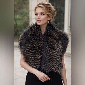 LOFT || Faux Mink Fur Stole/Shawl Collar. Sz. OS